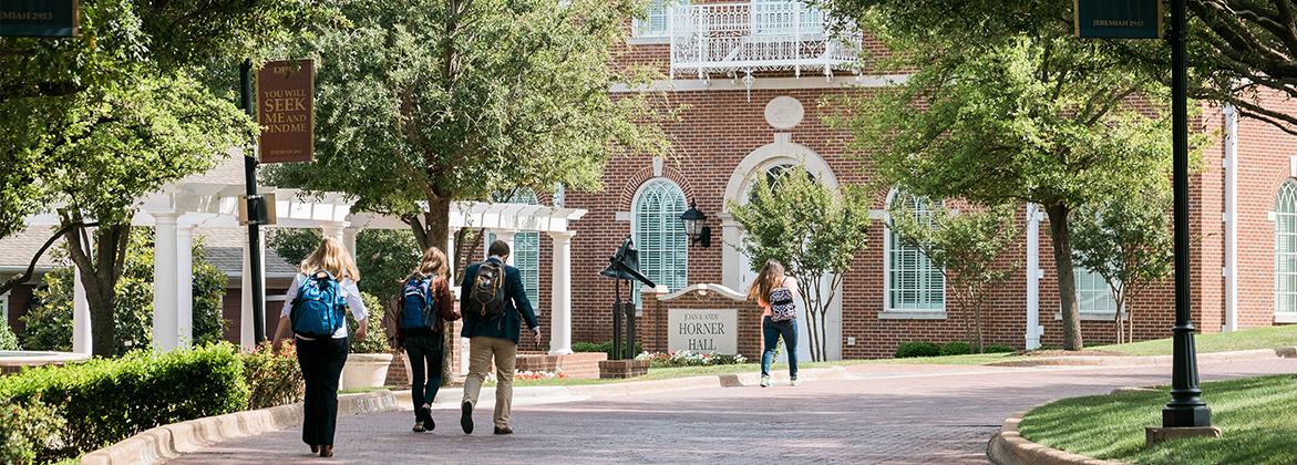 students walking