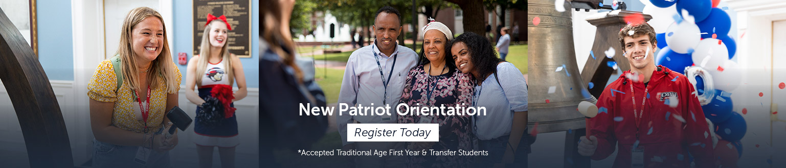 pictures of people joining the dbu family at new patriot orientation