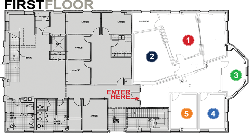 layout of the music recording studio