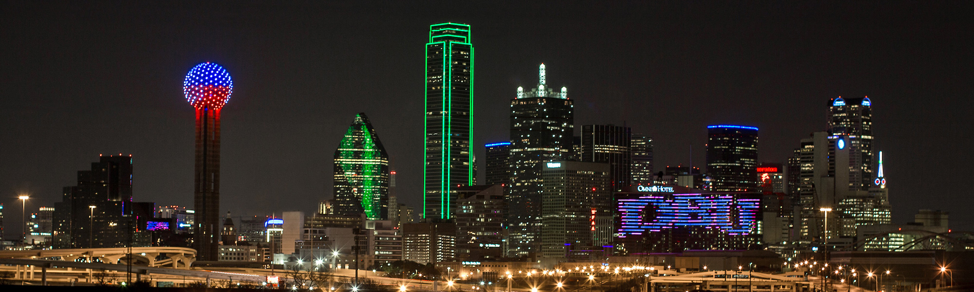 the Dallas Skyline at night