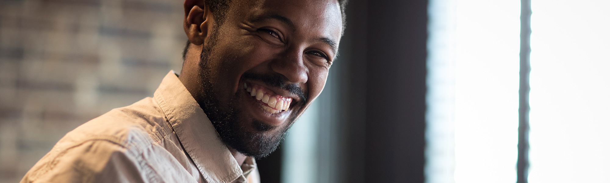 young man smiling