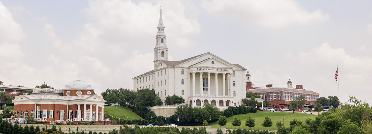 wide shot of dbu campus buildings