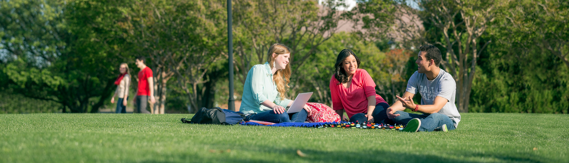 students outside