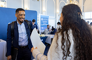 people at a career fair located in Dallas, Texas