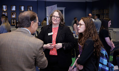 alumni at a career event dallas