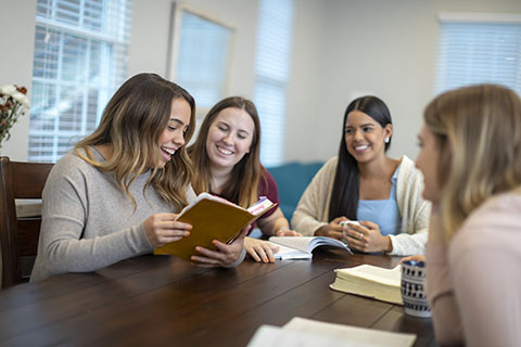 texas college girls inside Jewel House located in Ford Village