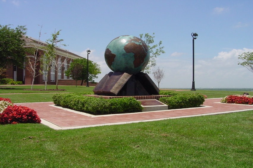 the globe on campus