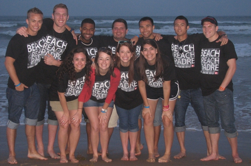 Spring Break Beach Reach – The DBU team that worked with Beach Reach in South Padre Island, Texas, during Spring Break.