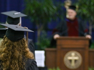 a student graduating