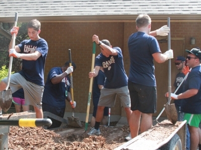 Students serving