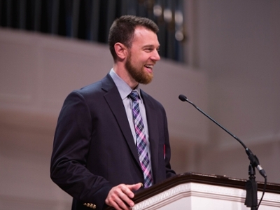 World Series MVP and DBU alumnus Ben Zobrist spoke at DBU as a part of the 2017 Patriot Baseball Banquet