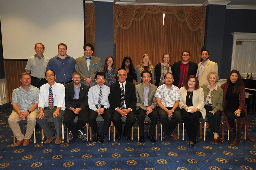 Front row: Dr. Mark Bloom, Dr. Peter Wang, Dr. Aaron Fletcher, Dr. Han-Chieh Wei, Dr. Curtis Lee, Dr. Dion Fleitas, Dr. Stewart Tung, Prof. Carlene Lenox, Dr. Rachel Griffith, Dr. Debra Hinson; Back row: Dr. Greg Wilson, Jake Geeo, Francisco Rodgers, Jori Magee, Ashley Rose, Kayla Estes, Rebecca Kernen, Dawson Medler, Prof. Drew Ivey.