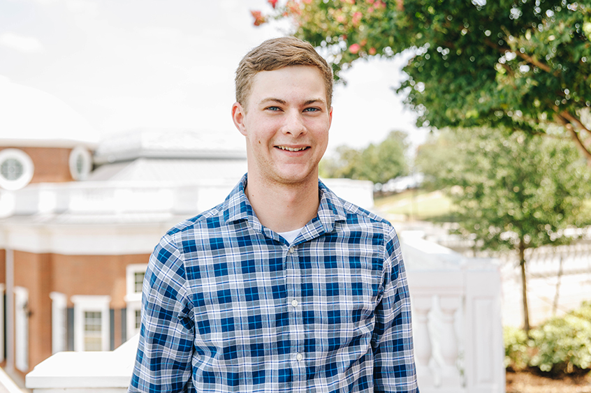 Ryan in front of Nation Hall