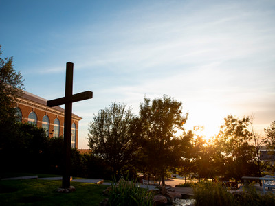 cross in garden