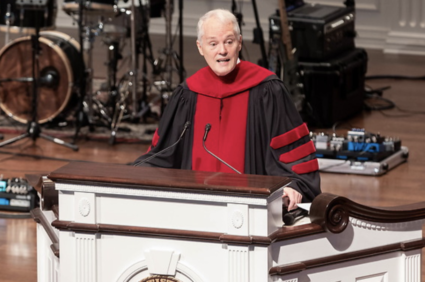 Dr. Cook at Pulpit