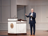 guy speaking at chapel