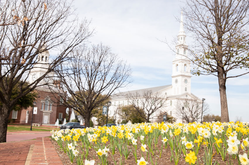 DBU chapel with flowers