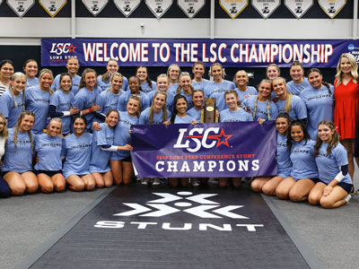 DBU STUNT wins the championship at the Lone Star Conference Tournament