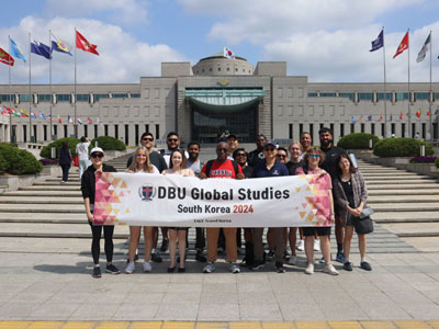 DBU students in South Korea as a part of DBU's travel study program