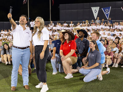 DBU SWAT Week Corps Captains with the 600 new students joining DBU this fall