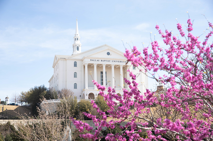 Campus Beauty - Chapel building during the springtime - Dallas, Texas