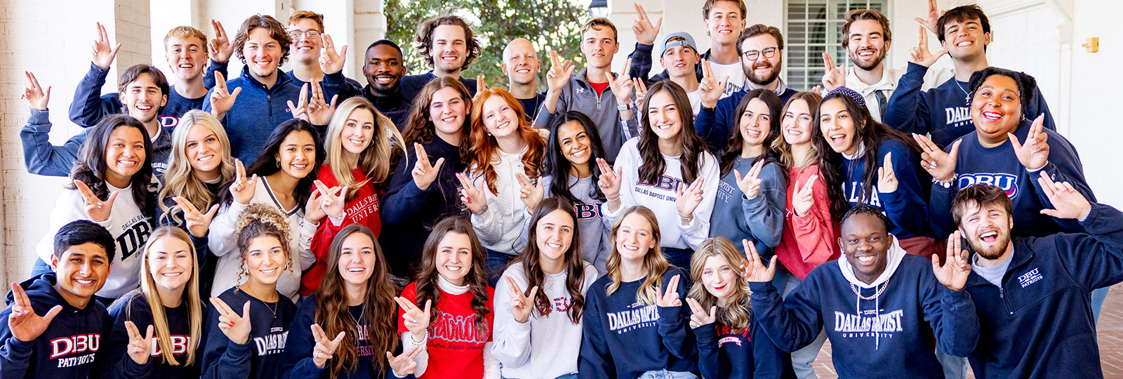 DBU students taking a group photo